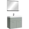 Badplaats B.V. Mobili Bagno Montreal Set 02 60 x 35 cm - Verde Opaco - Mobili Bagno con Specchio