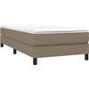vidaXL Struttura Letto a Rete a Molle Tortora 90x190 cm Tessuto