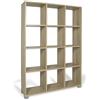 Da Valeria Modulo Libreria con 12 vani (L.90 x P.24 x H.131) cm, colore rovere