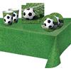 Lage Kit Festa di Compleanno Football a Tema Calcio Stampa Pallone Soccer, Party per la Vittoria del Campionato dei Mondiali, comprende 18 Tovaglioli, 8 Bicchieri, 8 Piatti e 1 Tovaglia 8 Persone