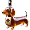 Uoqpty Bottiglia Di Whisky A For-ma Di Bassotto - Bicchiere Da Whisky A For-ma Di Bassotto Scolpito In 3D, Decanter Per Vino A FormaDi Bassotto Unico Per Gli Amanti Del Whisky E Degli Amanti Dei Cani