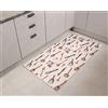 Nazar Tappeto da cucina lavabile in lavatrice, cucina (bianco e beige, 80 x 150 cm)