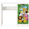 leomark scrivania per bambini in legno 90cm x 50cm x 77cm (LxPxA), set di mobili per computer, scrittoio stile moderno, tavolo per imparare e giocare, mobili per la camera dei bambini, Animali