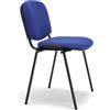 REDÒKASA Sedia da Ufficio, Sala d'attesa e Studio Professionale MADE IN ITALY Kenya, struttura robusta in metallo seduta e schienale imbottito (Blu)