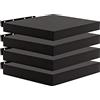 WOLTU Mensola da Parete, Mensola da Muro, Mensola in Legno MDF, Nera, set di 4, per Cucina, Bagno, Soggiorno, ecc RG9371sz-4
