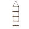 Spetebo Scala sospesa con 5 gradini e 15 ganci - 120 x 30 cm - mensola decorativa in legno per decorare con decorazioni decorative