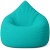 PATCH HOME Patchhome Pouf a forma di goccia con chiusura lampo ricaricabile - per interni ed esterni - con imbottitura in polistirolo disponibile in 3 misure - altezza 125 cm, diametro 105 cm, turchese