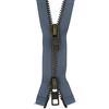 Zipworld - Cerniera a 2 vie, in metallo brunito, divisibile, 8 mm (grigio, 319, 80 cm)