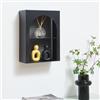 [en.casa] Scaffale da Parete Design Arcuato Mensola Libreria Pensile Mobile Espositore da Muro per Soggiorno Ufficio Camera 40 x 30 x 13 cm Nero