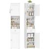 HEXCELEN Mobile da Bagno, Mobile da Bagnos Alto con 2 Ante e 1 Cassetto, Ripiano Regolabile, Scomparti Aperti, Mobiletto Bagnos Salvaspazio, per Bagno Soggiorno Camera da Letto 28 x 38 x 180 cm Bianco