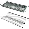 INDAUX - SCOLAPIATTI ad INCASSO in ACCIAIO INOX a molle regolabili KIT CON RACCOGLIGOCCE (90 cm)
