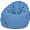 PATCH HOME Patchhome, pouf 2 in 1, imbottito e disponibile in diversi colori e grandezze, ideale per uso in interni ed esterni, Tessuto, grigio blu, 145cm Durchmesser