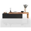 WHOUS Mobile Porta TV CHRONOS per Soggiorno con 1 Anta a Ribalta, Mobile Tv Regolabile per Salotto in Legno, 190/350x40x51 cm, Antracite Opaco e Rovere