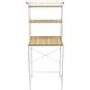 SUONTY Scaffale per lavatrice, ripiano sopra lavatrice, mensola da bagno, 3 livelli, organizer da bagno, multifunzione, resistente (bianco)