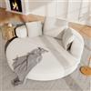 Gelukueub Divano pieghevole multifunzionale indipendente (Boneless Couch) - Letto ovale con cuscino, divano modulare, rivestimento in tessuto di velluto (173 x 176 cm), adatto per appartamenti, soggiorno