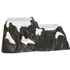 Aurora Store Base Innevata in Plastica per Villaggi Natalizi Giostrine Montagna Stand per Scenari Presepe Nordico 42x22x17 cm