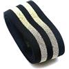Risdany 5 Metri di Spessore 40 mm di Elastico a Strisce, Nastro Elastico in Poliestere Piatto, Accessori per Cucire Cinturino per Gonna,Oro nero2, 40 mm