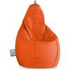 Happers Pouf Poltrona Gigante a Sacco con Imbottitura per Sedersi Grande Puff per Bambini Adulti Morbido Puffo Bean Bag Chair per Salotto Lettura Arancione XXL