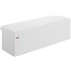 Casaria® Panca Contenitore Pieghevole 115x40x40cm con Coperchio Imbottito Cassapanca Seduta Pouf Poggiapiedi Baule Ottomana Panchetta Salvaspazio