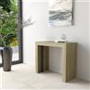 VE.CA.s.r.l. VE.CA-ITALY TAVOLO CONSOLLE ALLUNGABILE FINO A 2 MT CUCINA, IN DIVERSE COLORAZIONI, ARREDO CUCINA, ARREDO CASA (ROVERE ROCK)
