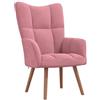 vidaXL Sedia Relax Rosa in Velluto