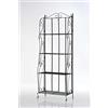 CLP Scaffale Libreria Lea in Stile Rustico in Metallo I Scaffale Richiudibile 4 Mensole I Étagère Scaffalatura Libreria 160x60x30CM Nero