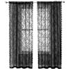 Homeponnew Tenda in pizzo nero per decorazione soggiorno e camera da letto, 100 cm x 140 cm (larghezza x lunghezza), colore: nero