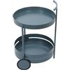 SailorMoon Carrello da portata, 40 x 61 m, rotondo a due piani, con 2 ruote, capacità di carico di 6,21 kg, per cucina, soggiorno e ufficio, blu