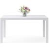 Mar.c.a. Design - Tavolo da Pranzo Allungabile Rettangolare 120x90x76 cm - Allungabile Fino a 240 Cm in Legno - Bianco Frassinato - Made in Italy