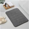 Homeponnew Tappetino da bagno ultra morbido in pile di corallo 34 x 20 - Tappeto da bagno assorbente e antiscivolo per bagno, doccia e vasca Grigio scuro 40 x 60 cm di corallo