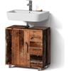 Livinity Mobile sottolavabo per bagno Eisak, Rovere rustico, 60 x 60 cm con anta e 3 cassetti