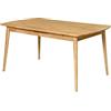 Nordic Story Scandi 1 tavolo da pranzo in legno massello rovere, ideale per cucina o soggiorno, mobili in stile nordico scandinavo retrò (180 x 100 x 75 cm)