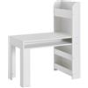 FineBuy scrivania per Bambini Bianca 90x50x110 cm Tavolo da Pittura cameretta con ripiano | Tavolo per Bambini Moderno | Scrivania per Studenti con Spazio di archiviazione | Banco di Scuola Stretto