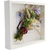 BD ART 3D Box Cornice per Foto 23x23 cm Profonda 3 cm Cornice Foto con Foglio Plexiglass Trasparente - Bianco Passe-partout 13x13 Bianco Decorazioni Fai da Te