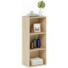 Baroni Home Libreria a Cubi Componibile, Scaffale Modulare 3 Scomparti, Mobile Multiuso per Soggiorno, Camera e Ingresso, Design Moderno, Montaggio Semplice, 24x31x80cm, Naturale 3 Ripiani