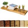 Chill House Waney/Live Edge Mensola Galleggiante Rustica 22cm x 4.4cm, Rovere Scuro, 70cm