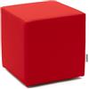 Avalon - Pouf Poggiapiedi Rigido CUBO Mamba Ignifugo Classe 1IM in Ecopelle Nautica, Puff Poggiapiedi, Seduta da Interno ed Esterno, Professionale Comodo Impermeabile, Made in IT(35cm-Rosso)