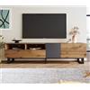 Sweiko Mobile per TV, a basso livello, con venature del legno, per soggiorno