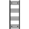 Granitan Termoarredo Bagno 40x110 cm - 369W - Termo Arredo da Bagno - Termoarredo Idraulico - Termosifone da Parete - Nero