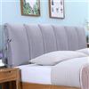 DEVINK Cuscini Testiera Letto Matrimoniale Imbottita, Copri Testiera Rimovibile E Lavabile, Addensato Cuscini Grandi Per Testata Letto Anti-Collisione Legno/Ferro/Pelle Copertura(100x60cm,Light Grey)