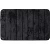 Inbagno Tappeto Bagno Nero 50x90 Rettangolare 100% Poliestere con Fondo Antiscivolo, Serie MEMO
