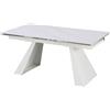 Cribel Tavolo da Pranzo Vermont Allungabile 160-240 cm | Piano in Gres Porcellanato Effetto Marmo | Gambe in Metallo a Trapezio Inclinato | Design Moderno e Imponente