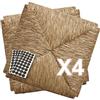 ZStyle SET SEDUTE PAGLIA mod 998 37x37 cm Seduta Sedile Ricambio Telaio Fondo per Sedie Impagliate Sedia + FELTRINI OMAGGIO (4 Pezzi)