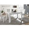 Web Convenienza Tavolo Allungabile - Made in Italy - Collezione Miro Tavolo per Soggiorno Tavola Cucina Sala da Pranzo Moderno - Color Bianco Lucido Serigrafato