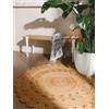 benuta Pure Tappeto Juta Jutta - Naturale Rotondo 120 cm - Tessuto a Mano per Camera da Letto, Salotto, Soggiorno - Design Boho - Adatto al Riscaldamento a Pavimento