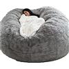 WXQY Puff Poltrona a Sacco Fodera per Pouf a Sacco da Esterno Puff Bean Bag Chair XXL Senza Imbottitura Gigante in Tessuto per Adulti Bambini, Pouf da Soggiorno, Grande Poltrona Copertura