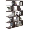KUBUTKU Mensola da parete 100 x 70 x 18 cm, libreria design moderno, mensola sospesa per soggiorno, camera da letto, ufficio e cucina (wengé)
