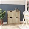 KTHLBRH mobiletto soggiorno mobiletto da cucina mobile cucina Credenze 2 pz Rovere Sonoma 30x30x70 cm in Legno Multistrato Adatto per soggiorno, camera da letto, cucina