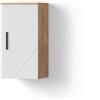 Livinity Mobile bagno Ronco, Bianco lucido/oro power oak, 30 x 59 cm con ripiano
