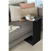 D-Segno Tavolino Laterale da Divano in Metallo - Tavolino Salotto Moderno, Design Minimal, Tavolino da letto per pc, Sidetable da lavoro, Made in Italy, dimensioni 38x62x30 cm (Nero)